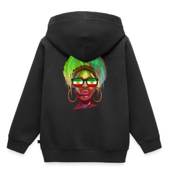 Perse - Sweat Premium à capuche enfant bio - noir - Dos - AI Model Kid Male (0cm)