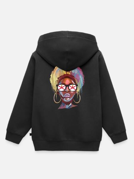 Jersey - Kinder Premium Organic Hoodie - Schwarz