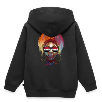 Syrie - Sweat Premium à capuche enfant bio - noir - Dos - AI Model Kid Male (0cm)