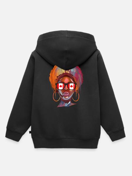 Kanada - Kinder Premium Organic Hoodie - Schwarz