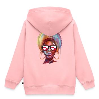 Groenland - Sweat Premium à capuche enfant bio - rose - Dos - AI Model Kid Female (0cm)