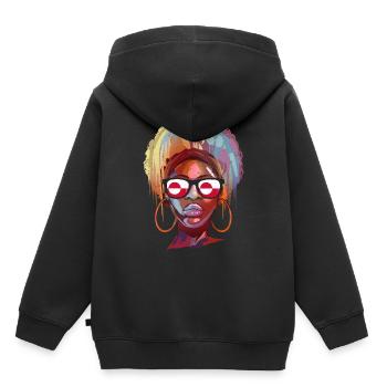 Groenland - Sweat Premium à capuche enfant bio - noir - Dos - AI Model Kid Male (0cm)