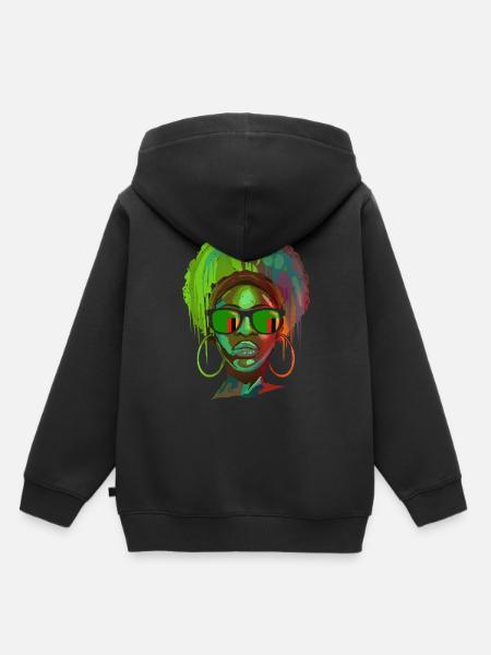 Sambia - Kinder Premium Organic Hoodie - Schwarz