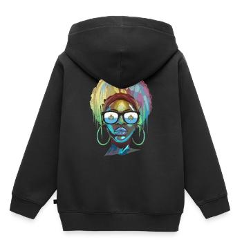 San Marino - Kinder Premium Organic Hoodie - Schwarz - Hinten - AI Model Kid Male (0cm)