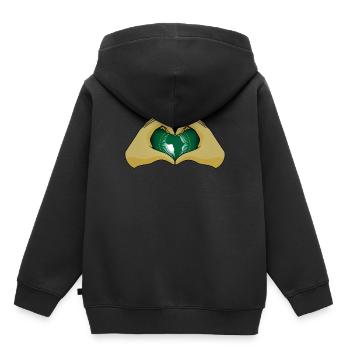 Afrikanische Union - Kinder Premium Organic Hoodie - Schwarz - Hinten - AI Model Kid Male (0cm)