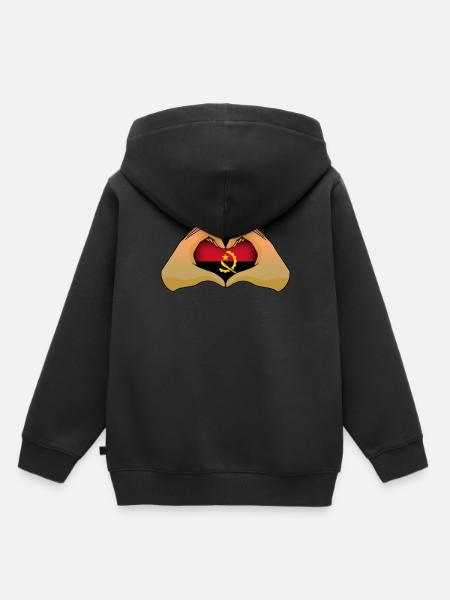 Angola - Kinder Premium Organic Hoodie - Schwarz