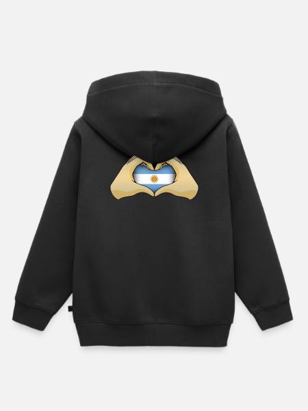 Argentinien - Kinder Premium Organic Hoodie - Schwarz