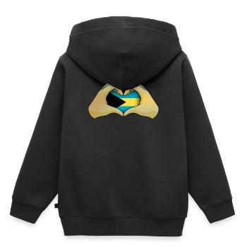 Bahamas - Sweat Premium à capuche enfant bio - noir - Dos - AI Model Kid Male (0cm)