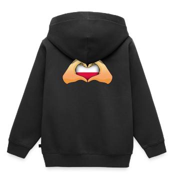 Polen - Kinder Premium Organic Hoodie - Schwarz - Hinten - AI Model Kid Male (0cm)