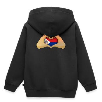 Sint Maarten - Kids Premium Organic Hoodie - black - Back - AI Model Kid Male (0cm)