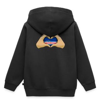 Kap Verde - Kinder Premium Organic Hoodie - Schwarz - Hinten - AI Model Kid Male (0cm)