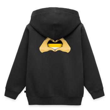 Russisches Kaiserreich - Kinder Premium Organic Hoodie - Schwarz - Hinten - AI Model Kid Male (0cm)