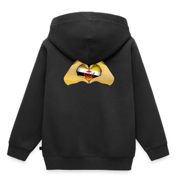 Brunei - Sweat Premium à capuche enfant bio - noir - Dos - AI Model Kid Male (0cm)