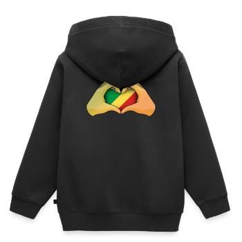 Kongo Republik - Kinder Premium Organic Hoodie - Schwarz - Hinten - AI Model Kid Male (0cm)