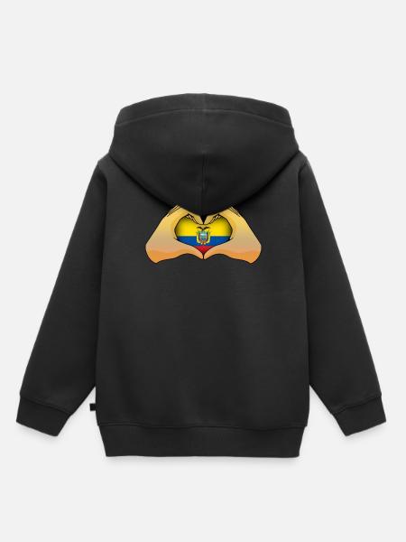 Ecuador - Kinder Premium Organic Hoodie - Schwarz