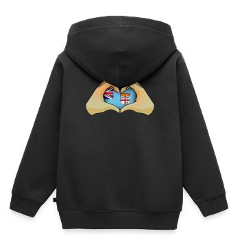 Fiji - Kids Premium Organic Hoodie - black - Back - AI Model Kid Male (0cm)