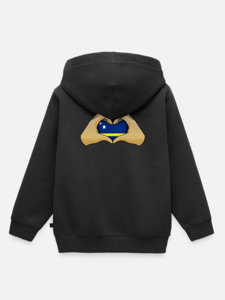 Curaçao - Kinder Premium Organic Hoodie - Schwarz