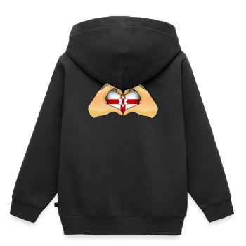Irlande du Nord - Sweat Premium à capuche enfant bio - noir - Dos - AI Model Kid Male (0cm)