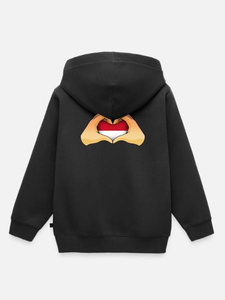 Monaco - Kinder Premium Organic Hoodie - Schwarz