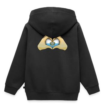 San Marino - Kinder Premium Organic Hoodie - Schwarz - Hinten - AI Model Kid Male (0cm)