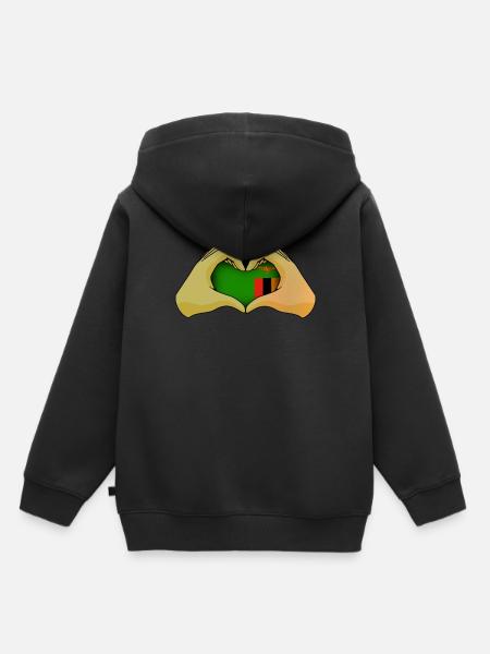 Sambia - Kinder Premium Organic Hoodie - Schwarz