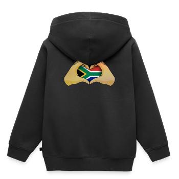 Südafrika - Kinder Premium Organic Hoodie - Schwarz - Hinten - AI Model Kid Male (0cm)