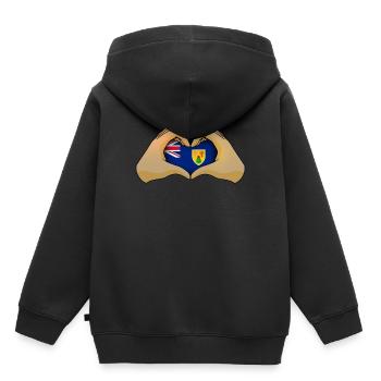 Turks and Caicos Islands - Kids Premium Organic Hoodie - black - Back - AI Model Kid Male (0cm)