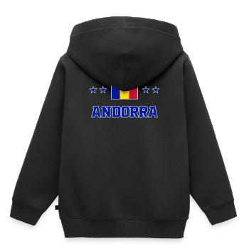 Andorra - Kids Premium Organic Hoodie - black - Back - AI Model Kid Male (0cm)