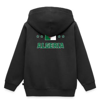 Algerien - Kinder Premium Organic Hoodie - Schwarz - Hinten - AI Model Kid Male (0cm)