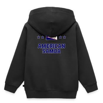 Amerikanisch-Samoa - Kinder Premium Organic Hoodie - Schwarz - Hinten - AI Model Kid Male (0cm)