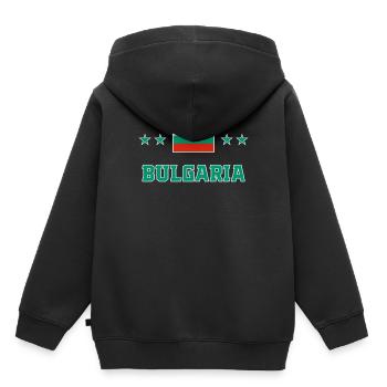 Bulgaria - Kids Premium Organic Hoodie - black - Back - AI Model Kid Male (0cm)