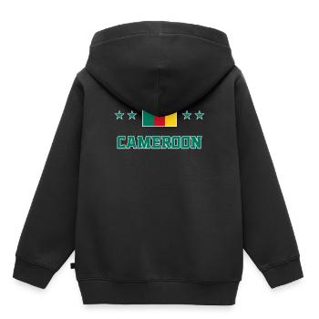 Kamerun - Kinder Premium Organic Hoodie - Schwarz - Hinten - AI Model Kid Male (0cm)