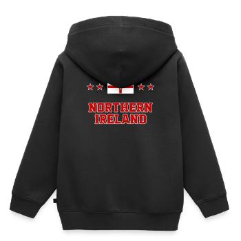 Irlande du Nord - Sweat Premium à capuche enfant bio - noir - Dos - AI Model Kid Male (0cm)
