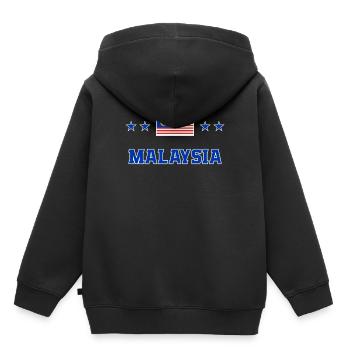 Malaisie - Sweat Premium à capuche enfant bio - noir - Dos - AI Model Kid Male (0cm)