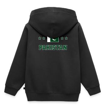Pakistan - Sweat Premium à capuche enfant bio - noir - Dos - AI Model Kid Male (0cm)