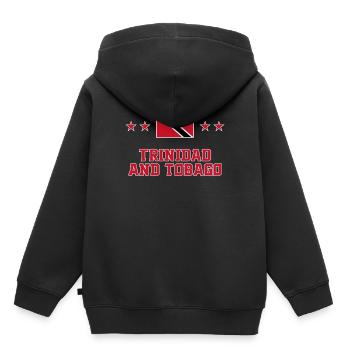 Trinité et Tobago - Sweat Premium à capuche enfant bio - noir - Dos - AI Model Kid Male (0cm)