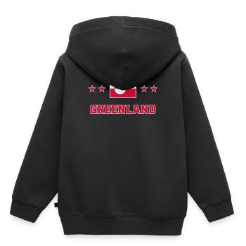 Groenland - Sweat Premium à capuche enfant bio - noir - Dos - AI Model Kid Male (0cm)