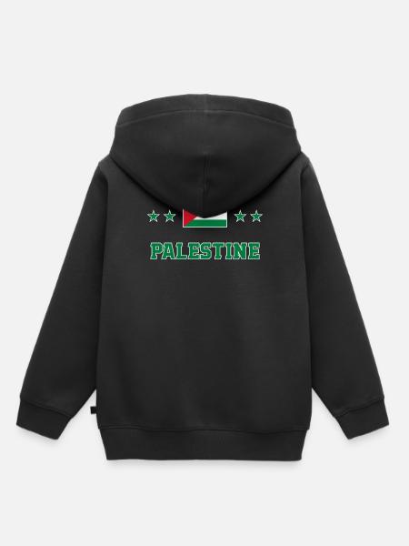 Palestine - Premium børne hættetrøje økologisk - sort