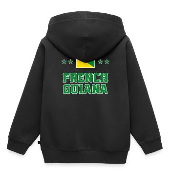 Französisch-Guayana - Kinder Premium Organic Hoodie - Schwarz - Hinten - AI Model Kid Male (0cm)
