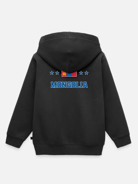 Mongolei - Kinder Premium Organic Hoodie - Schwarz