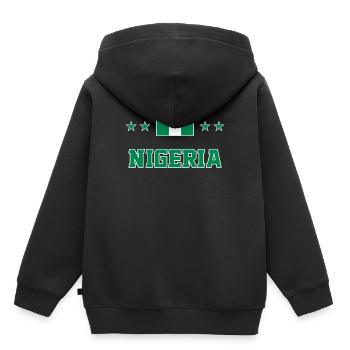 Nigeria - Kids Premium Organic Hoodie - black - Back - AI Model Kid Male (0cm)