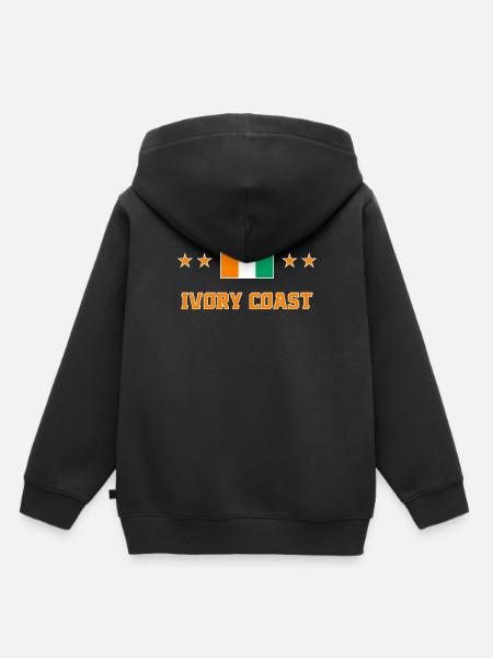 Côte d'Ivoire - Sweat Premium à capuche enfant bio - noir