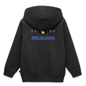 Guadeloupe - Sweat Premium à capuche enfant bio - noir - Dos - AI Model Kid Male (0cm)
