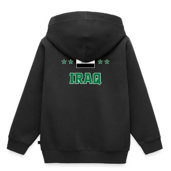 Irak - Sweat Premium à capuche enfant bio - noir - Dos - AI Model Kid Male (0cm)