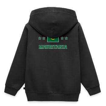 Mauritanie - Sweat Premium à capuche enfant bio - noir - Dos - AI Model Kid Male (0cm)