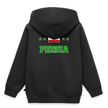 Perse - Sweat Premium à capuche enfant bio - noir - Dos - AI Model Kid Male (0cm)