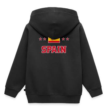 Spanien - Kinder Premium Organic Hoodie - Schwarz - Hinten - AI Model Kid Male (0cm)