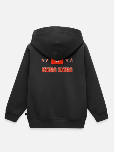 Hongkong - Kinder Premium Organic Hoodie - Schwarz