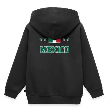 Mexiko - Kinder Premium Organic Hoodie - Schwarz - Hinten - AI Model Kid Male (0cm)