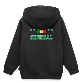 Sénégal - Sweat Premium à capuche enfant bio - noir - Dos - AI Model Kid Male (0cm)
